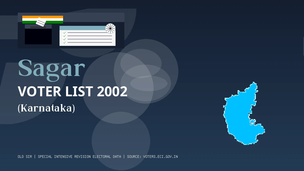 Sagar Voter List 2002 PDF Download Karnataka