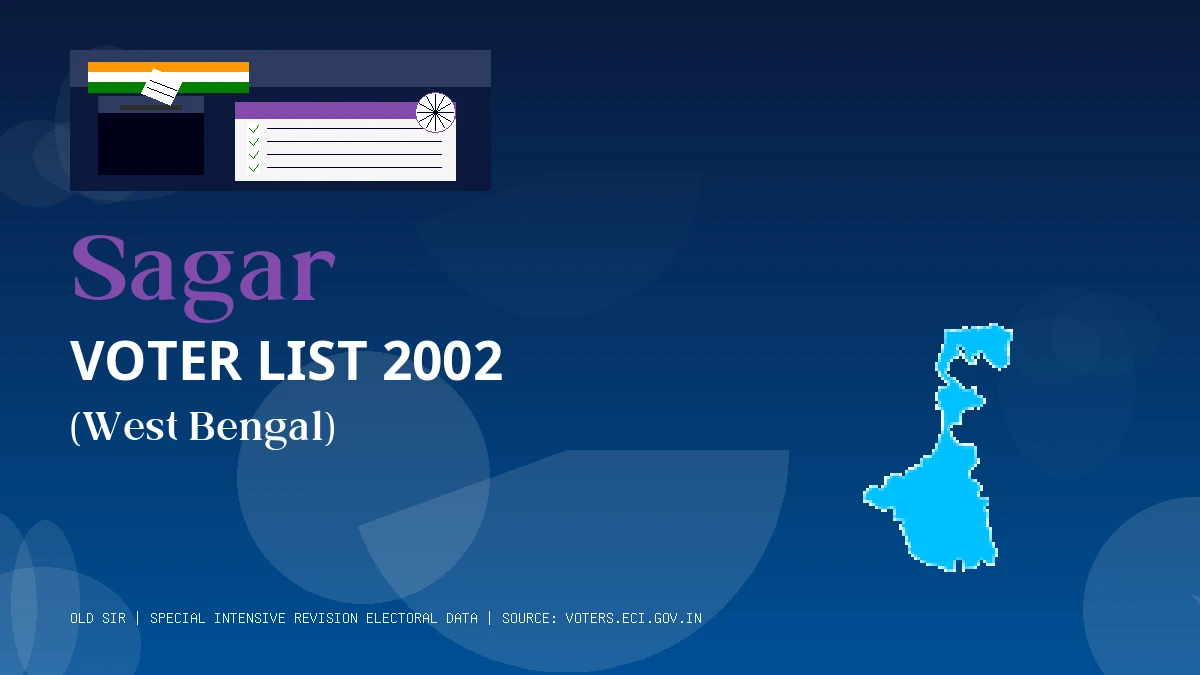 Sagar Voter List 2002 PDF Download West Bengal
