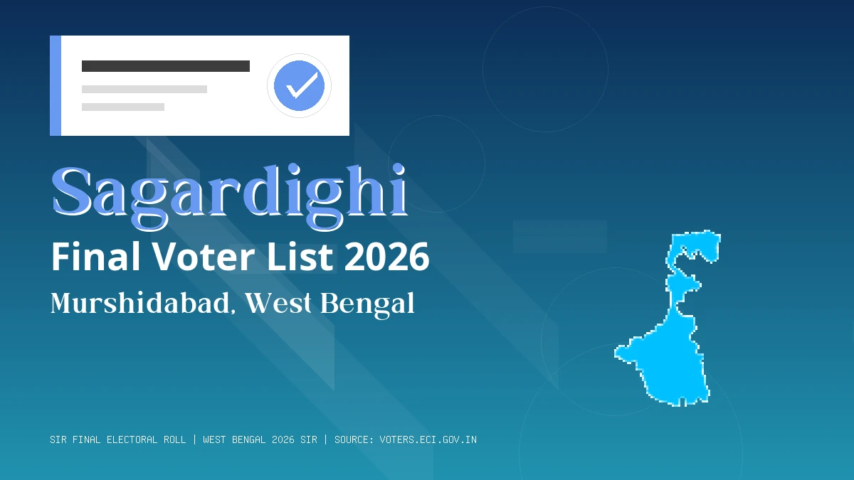 Sagardighi Final Voter List 2026 West Bengal