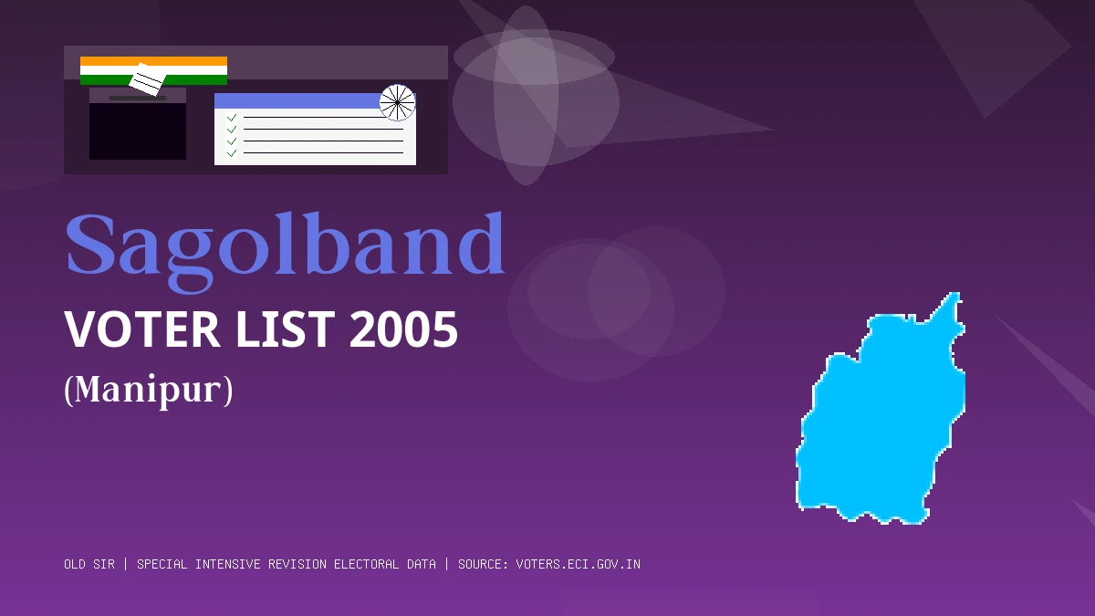 Sagolband Voter List 2005 PDF Download Manipur