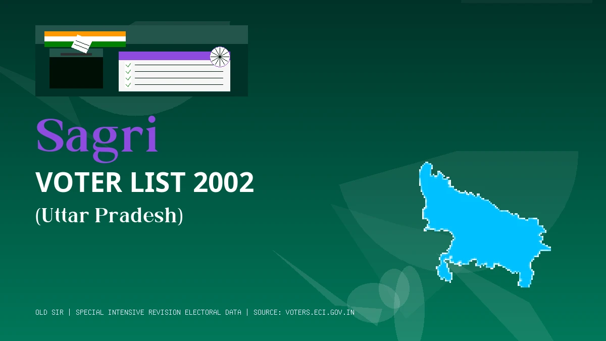 Sagri Voter List 2002 PDF Download Uttar Pradesh