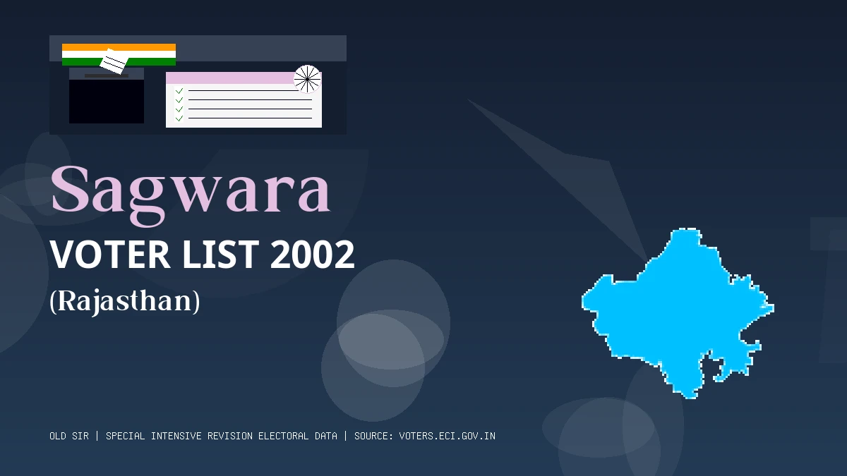 Sagwara Voter List 2002 PDF Download Rajasthan