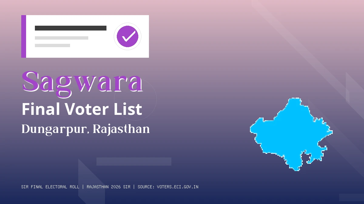 Sagwara Final Voter List Rajasthan