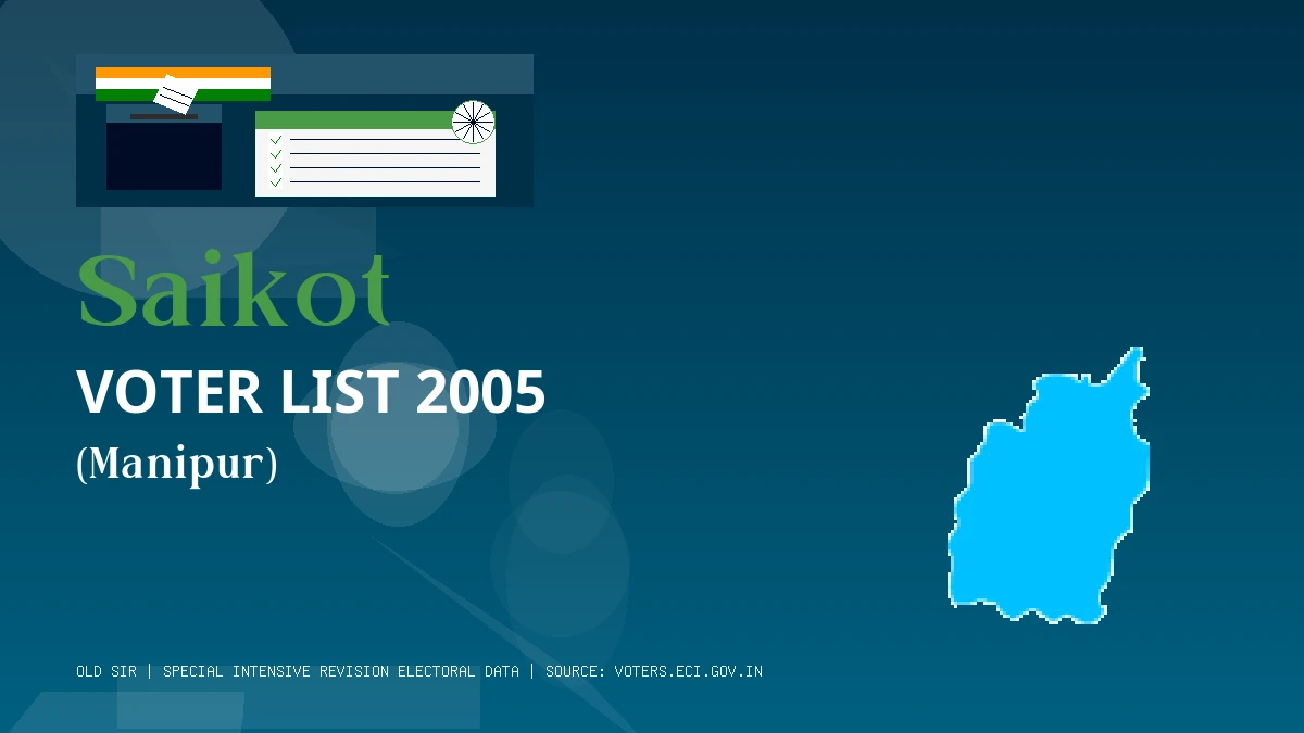 Saikot Voter List 2005 PDF Download Manipur