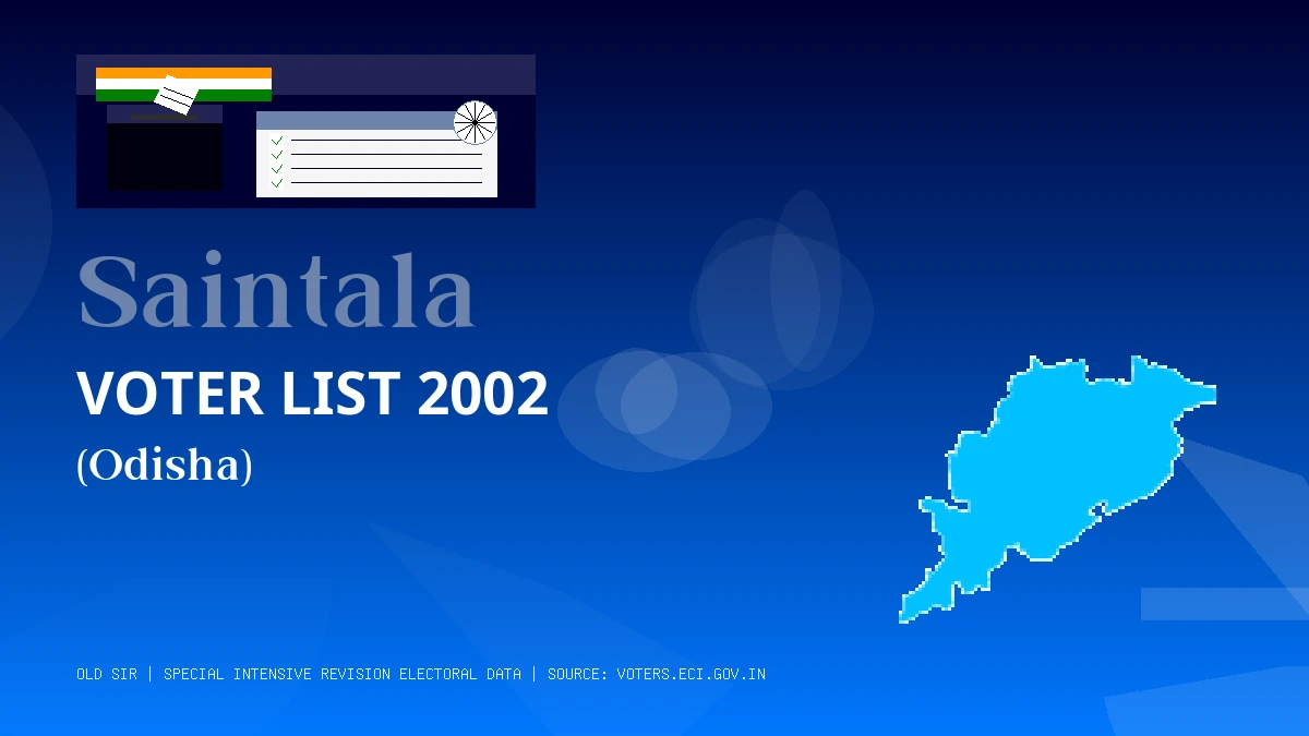 Saintala Voter List 2002 PDF Download Odisha