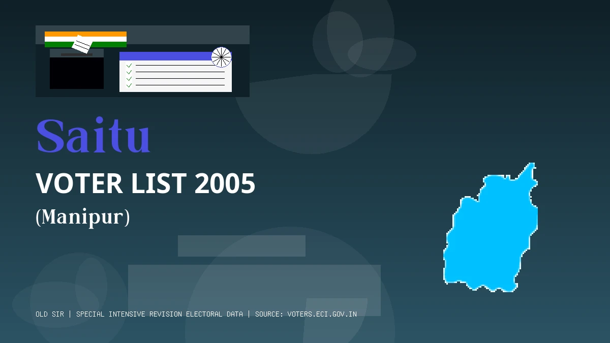Saitu Voter List 2005 PDF Download Manipur
