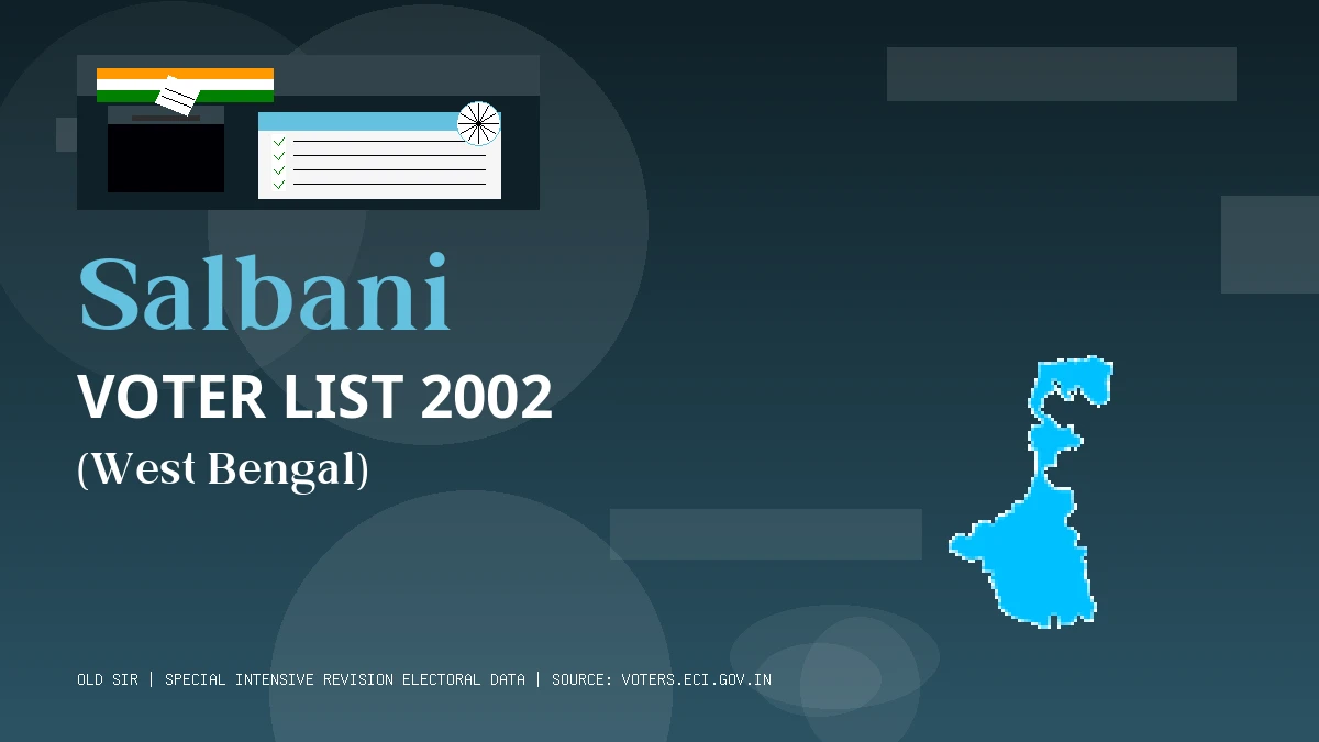 Salbani Voter List 2002 PDF Download West Bengal