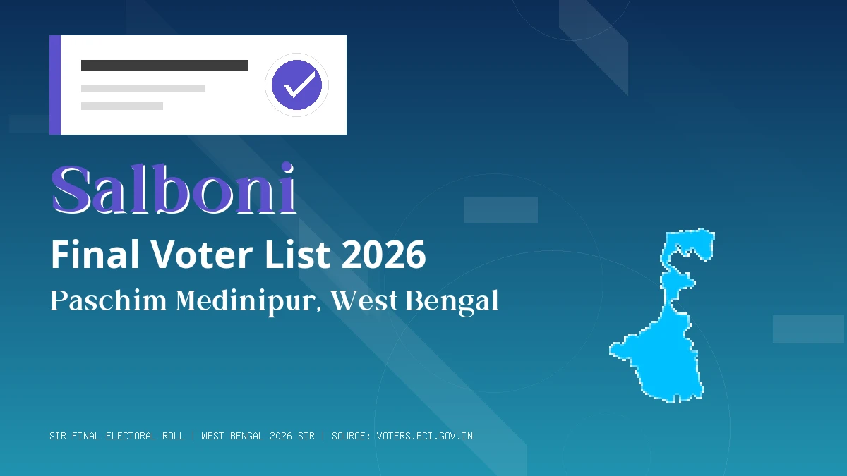 Salboni Final Voter List 2026 West Bengal