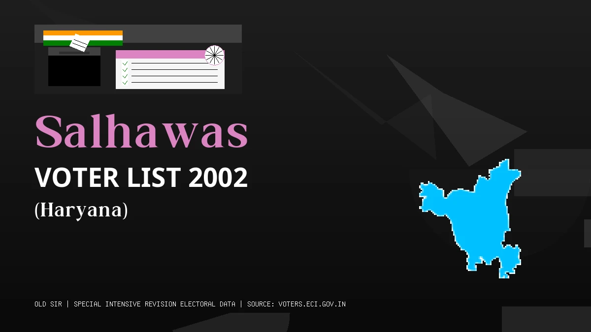 Salhawas Voter List 2002 PDF Download Haryana