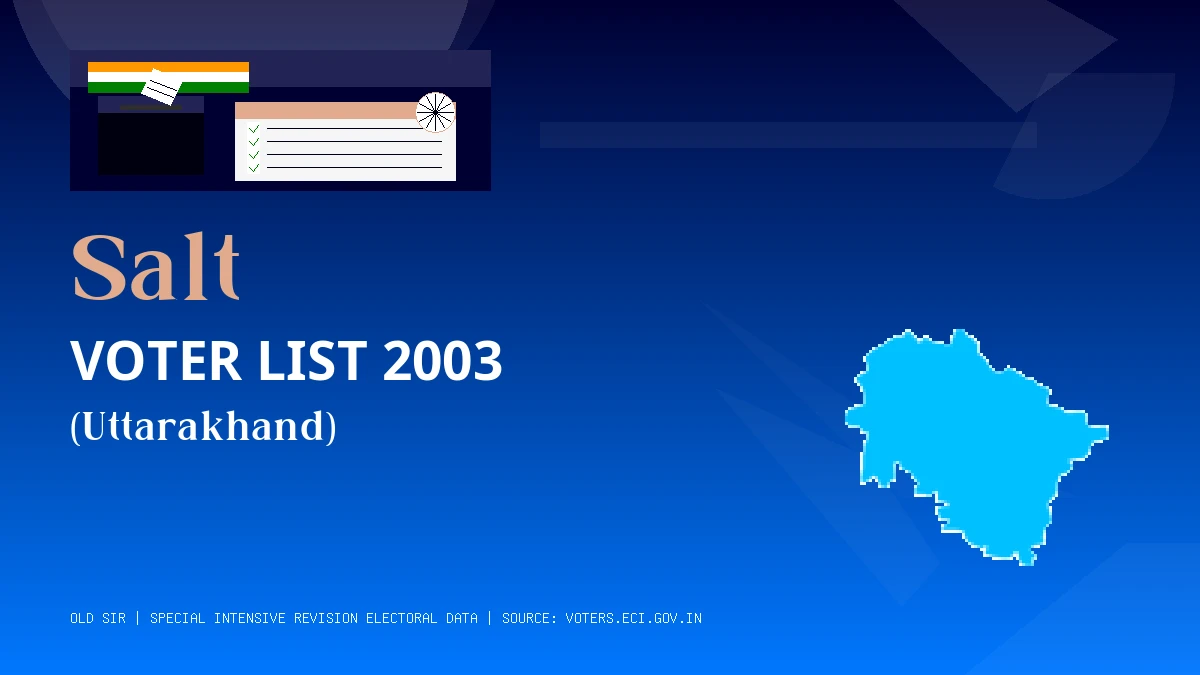 Salt Voter List 2003 PDF Download Uttarakhand