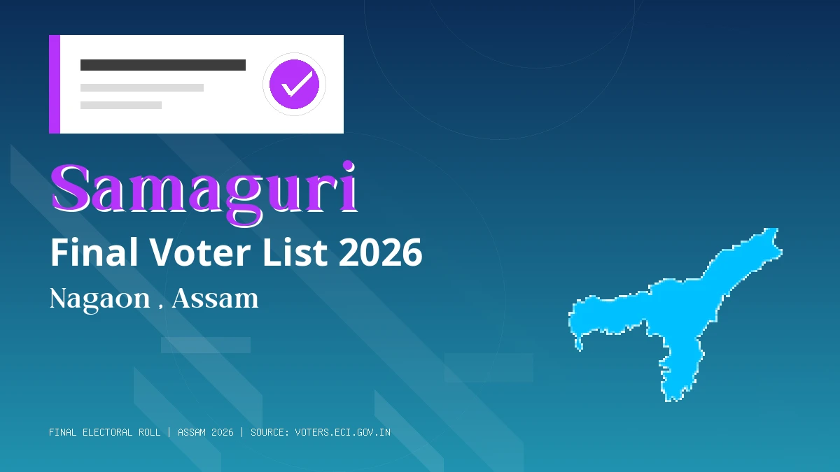 Samaguri Final Voter List 2026 Assam