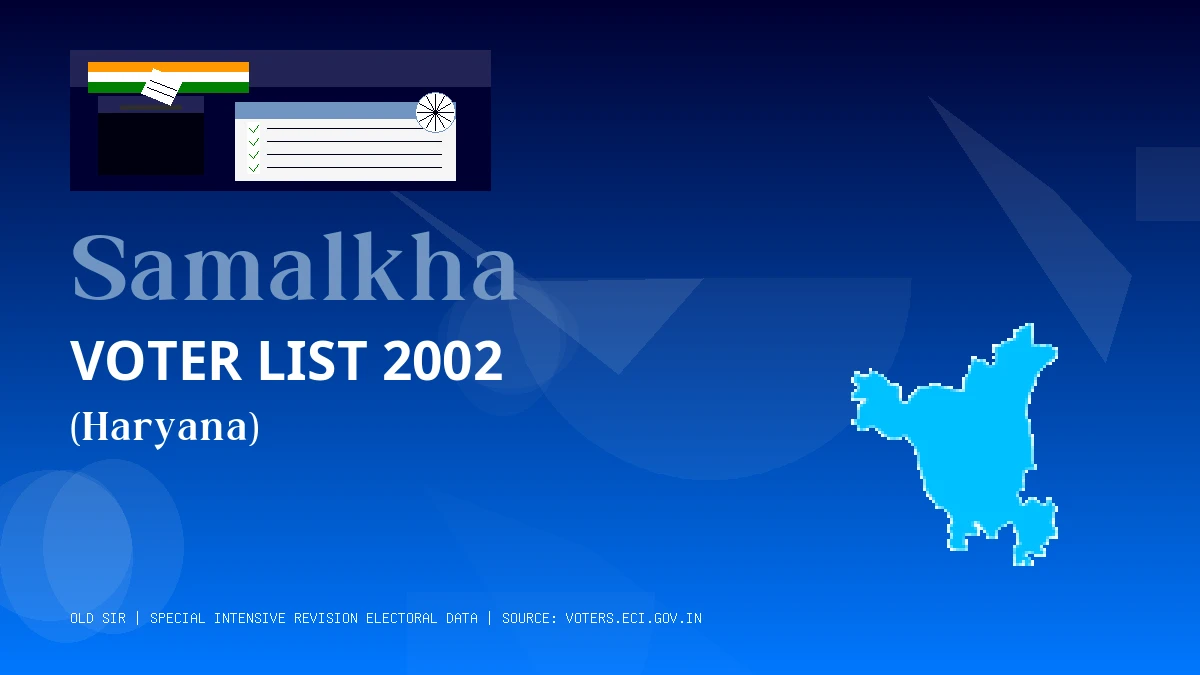 Samalkha Voter List 2002 PDF Download Haryana