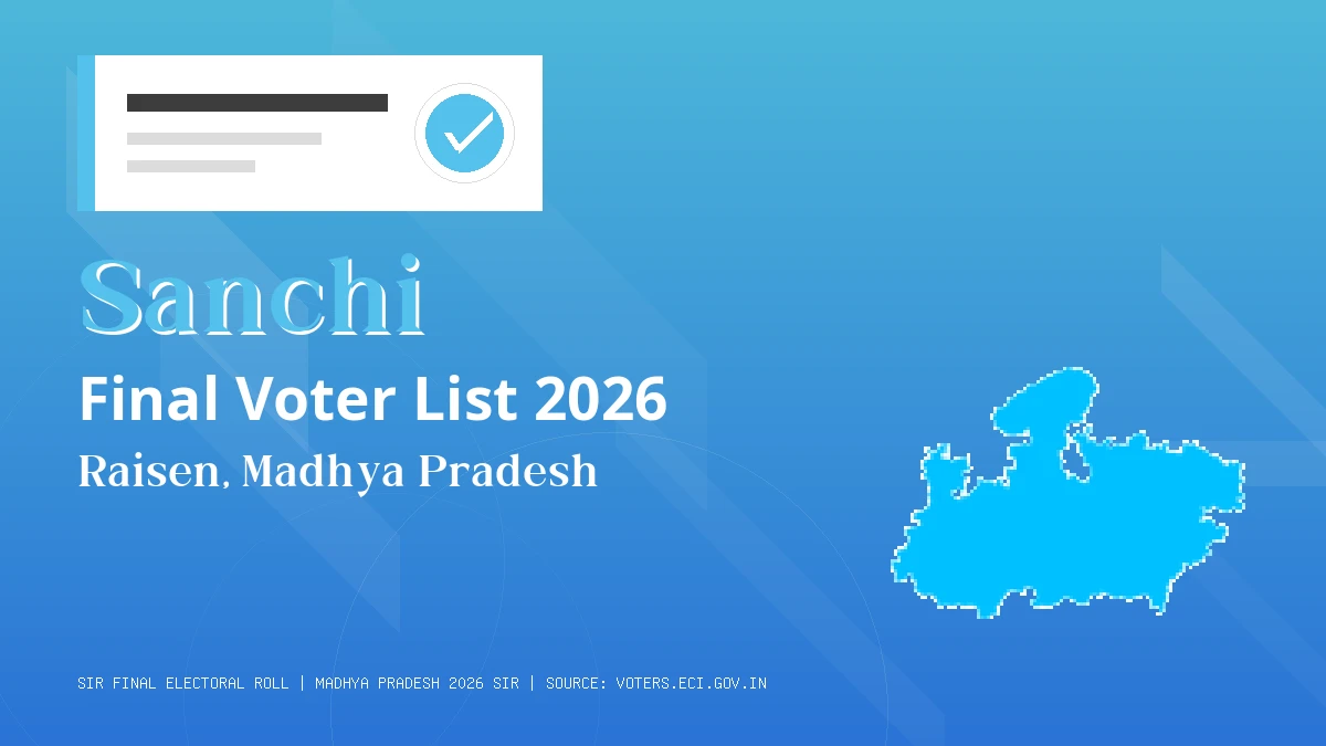 Sanchi Final Voter List 2026 Madhya Pradesh