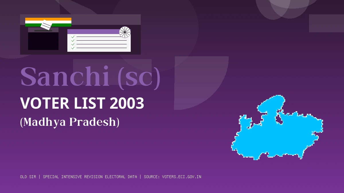 Sanchi (sc) Voter List 2003 PDF Download Madhya Pradesh