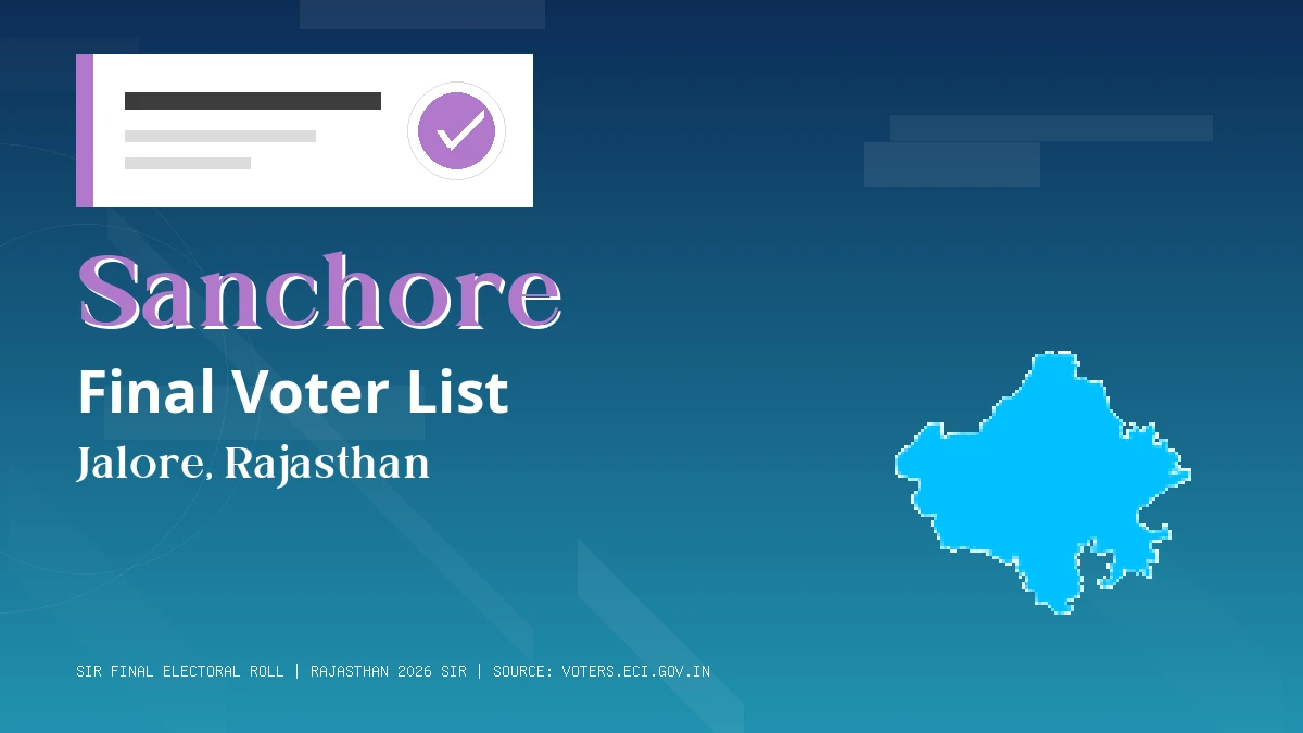 Sanchore Final Voter List Rajasthan