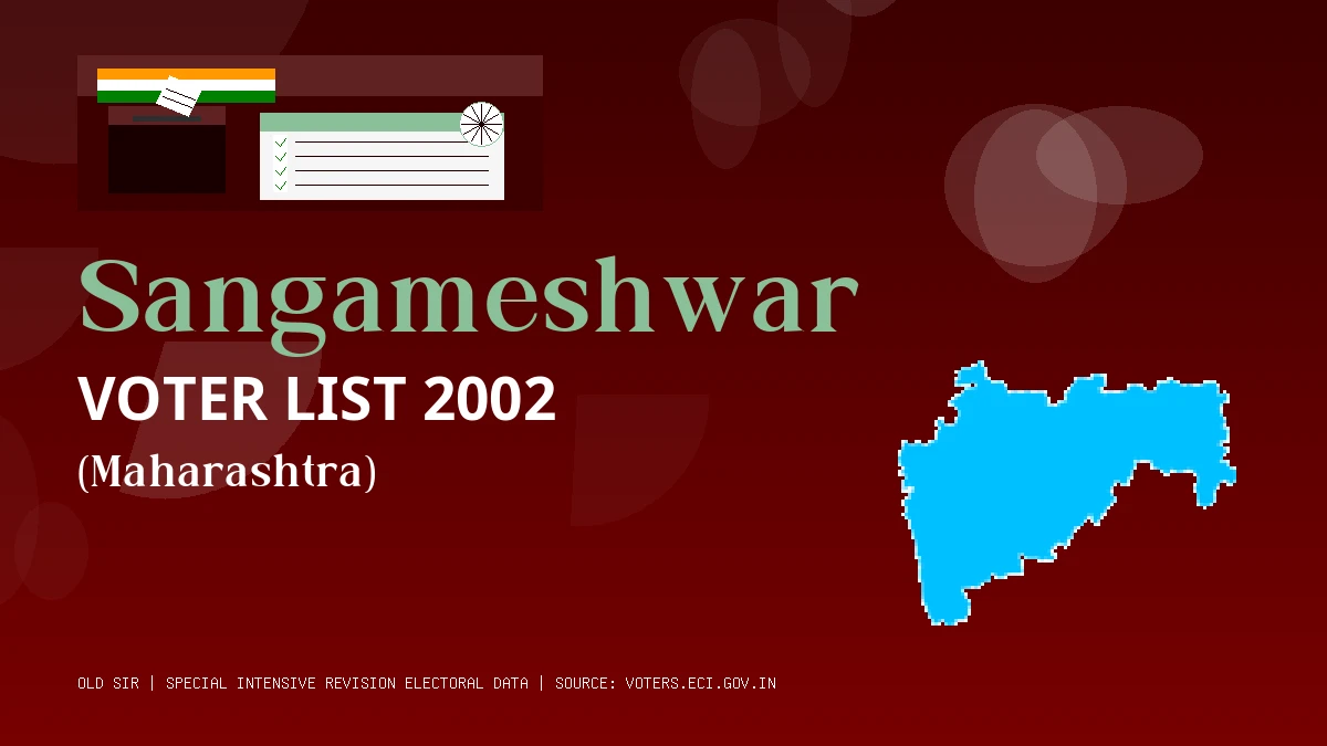 Sangameshwar Voter List 2002 PDF Download Maharashtra