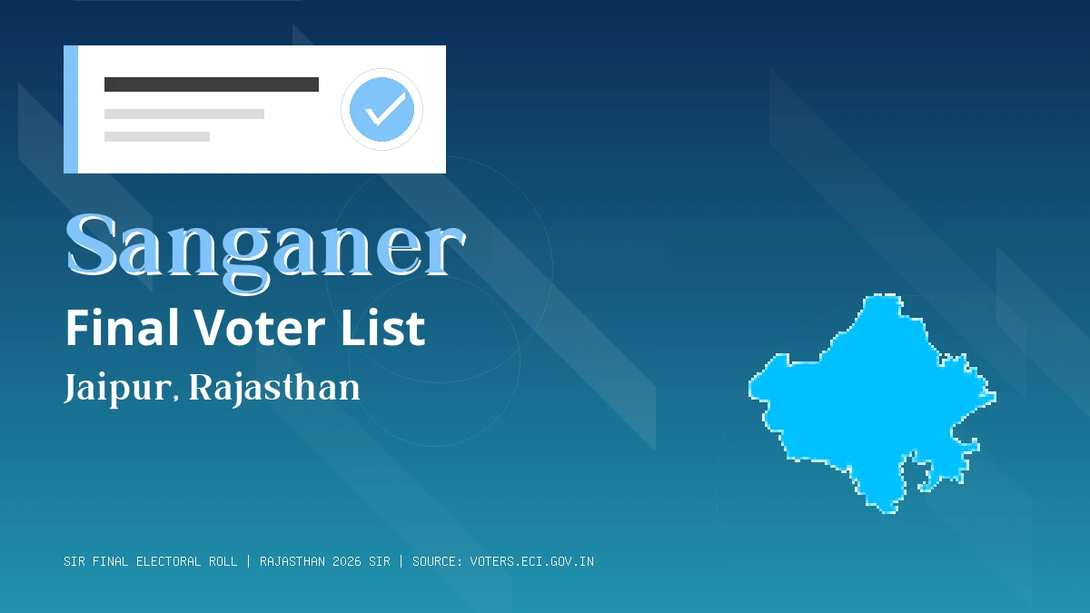 Sanganer Final Voter List Rajasthan