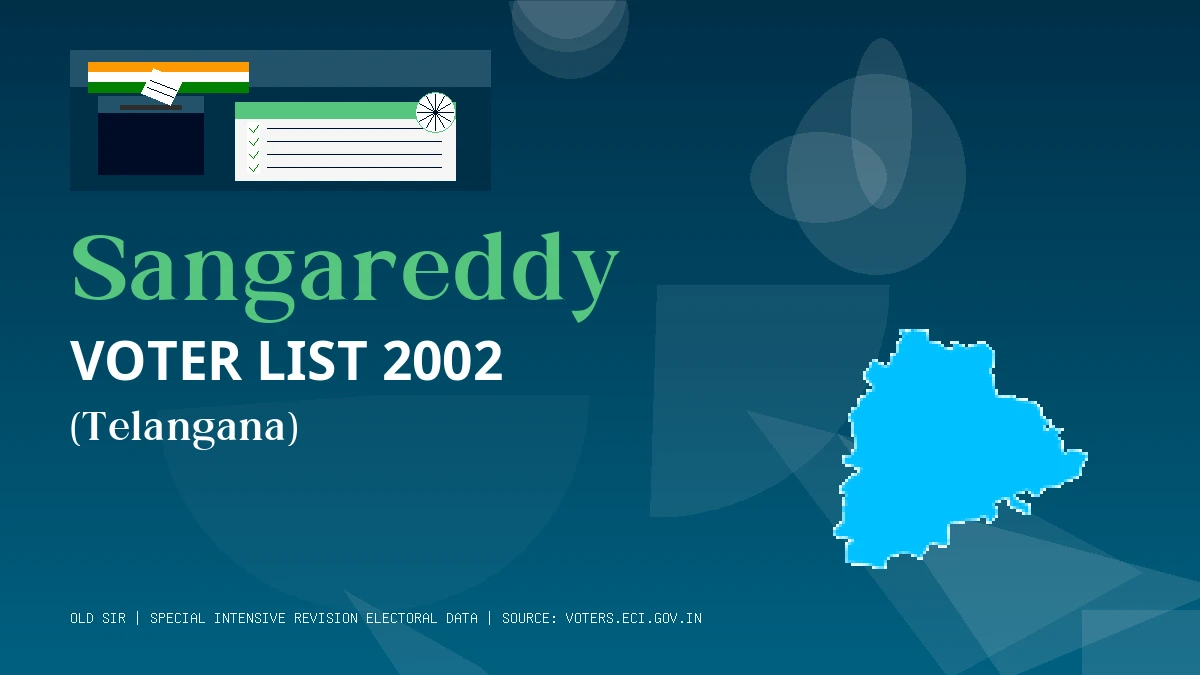 Sangareddy Voter List 2002 PDF Download Telangana