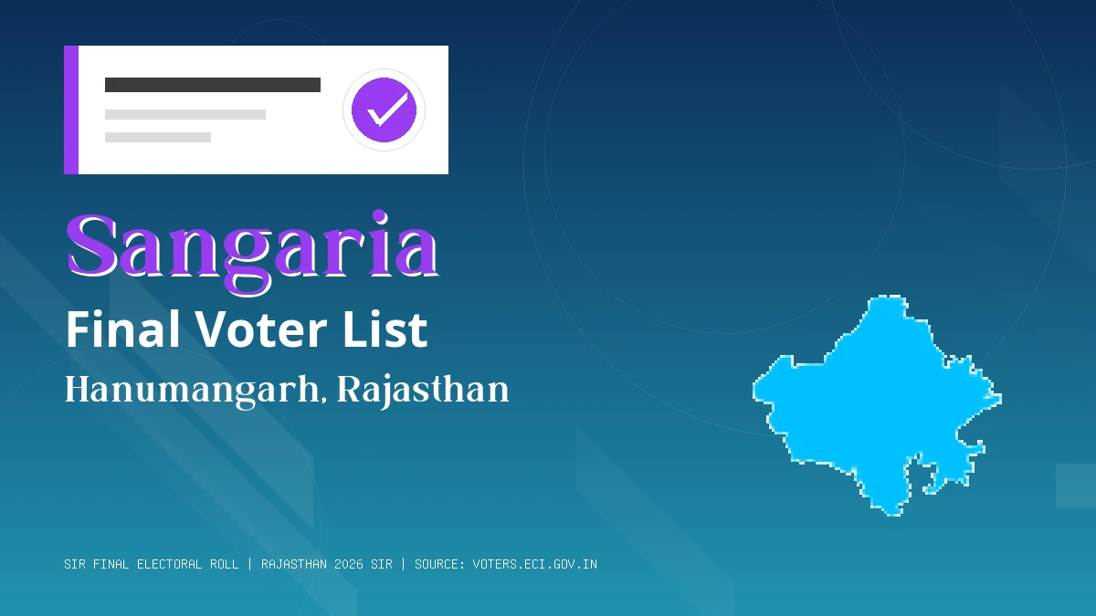 Sangaria Final Voter List Rajasthan