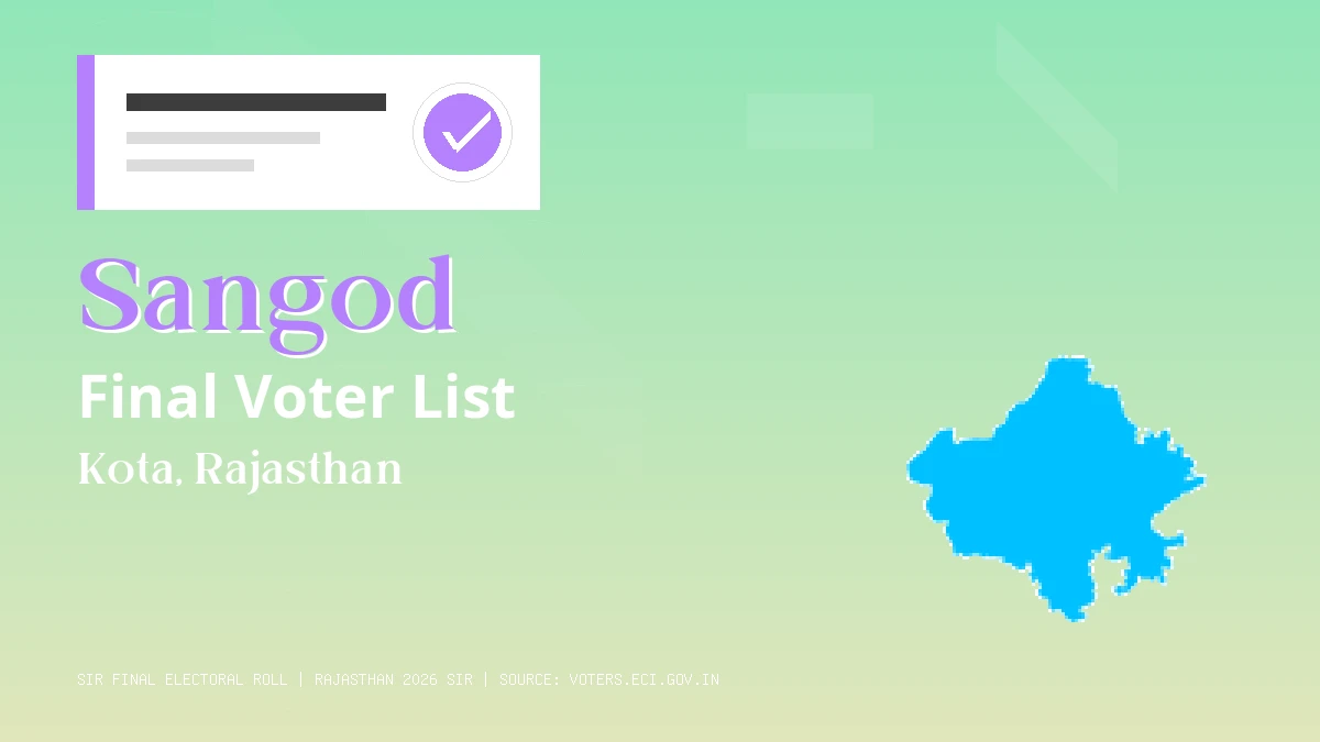 Sangod Final Voter List Rajasthan