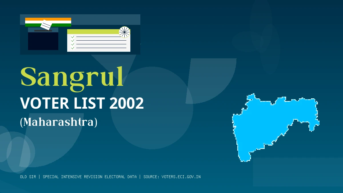 Sangrul Voter List 2002 PDF Download Maharashtra