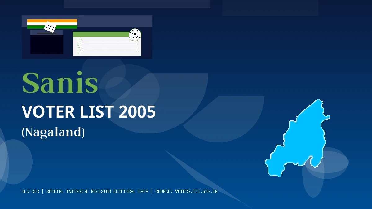 Sanis Voter List 2005 PDF Download Nagaland