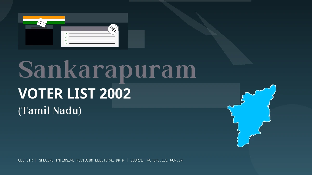 Sankarapuram Voter List 2002 PDF Download Tamil Nadu