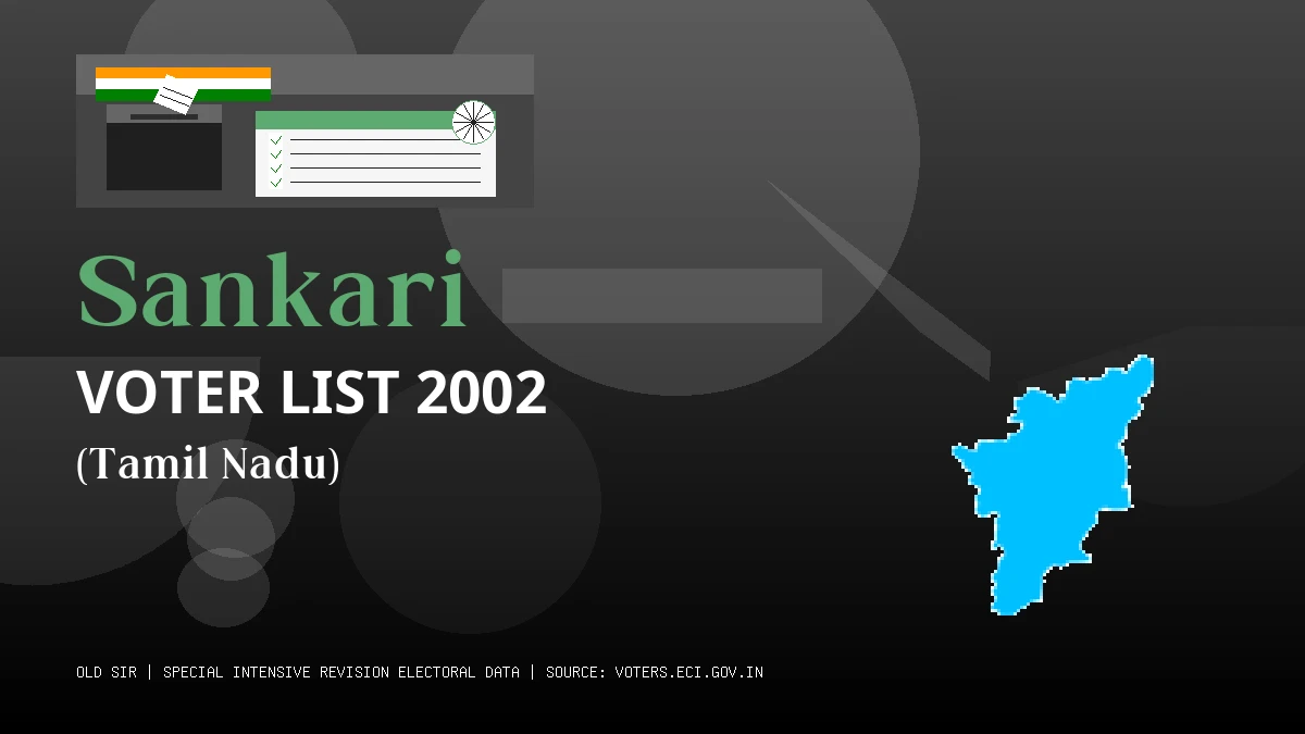 Sankari Voter List 2002 PDF Download Tamil Nadu