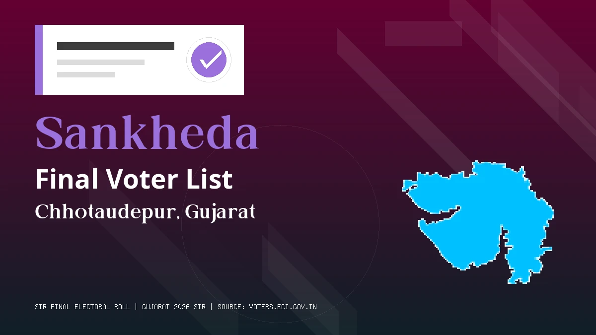 Sankheda Final Voter List Gujarat