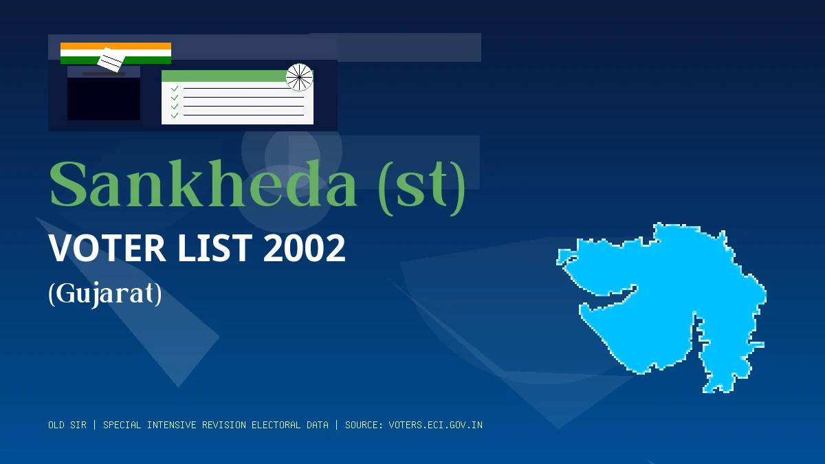 Sankheda (st) Voter List 2002 PDF Download Gujarat