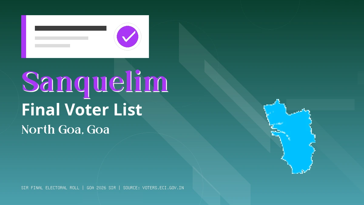 Sanquelim Final Voter List Goa