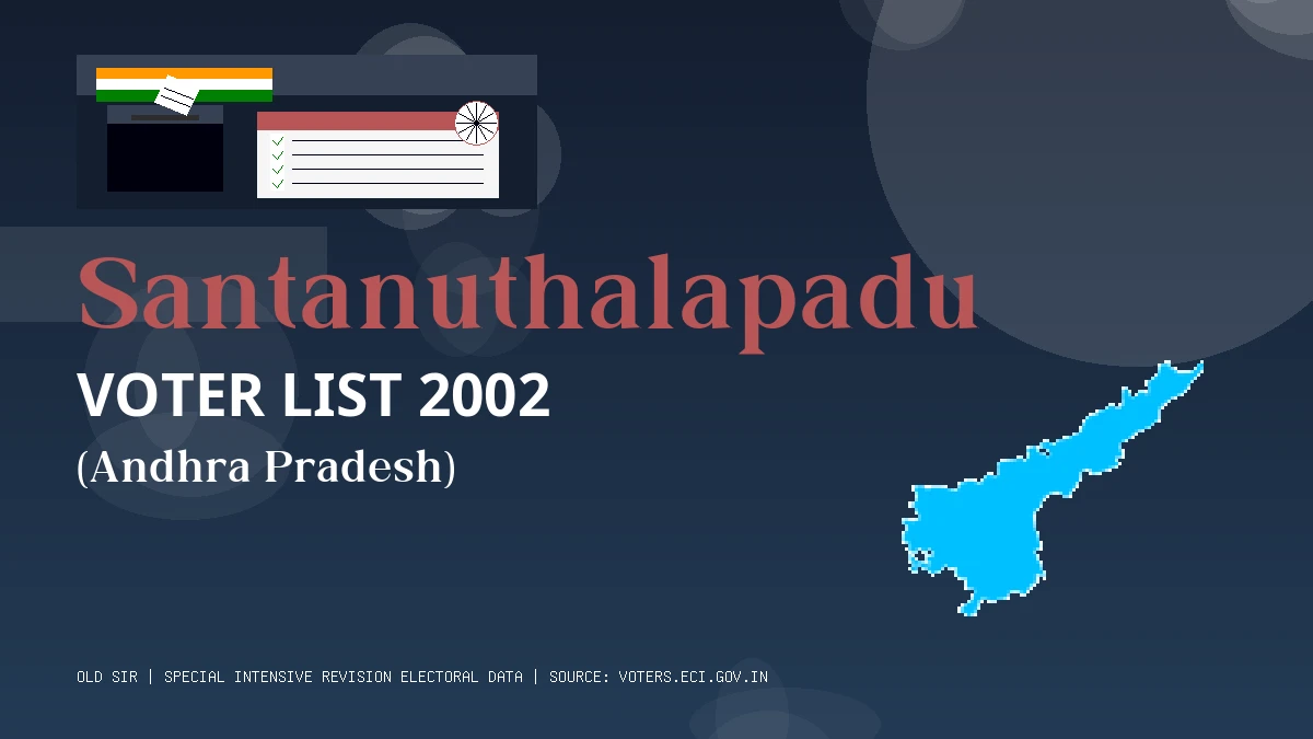 Santanuthalapadu Voter List 2002 PDF Download Andhra Pradesh