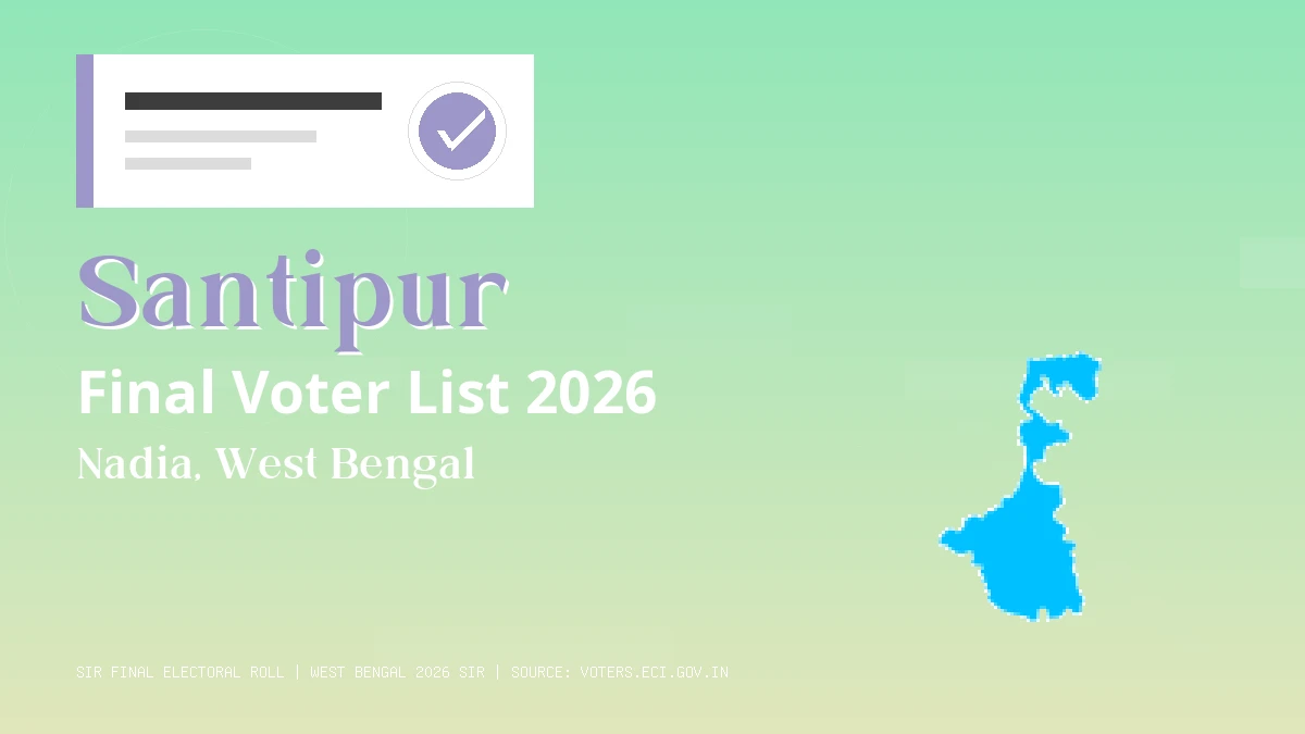 Santipur Final Voter List 2026 West Bengal