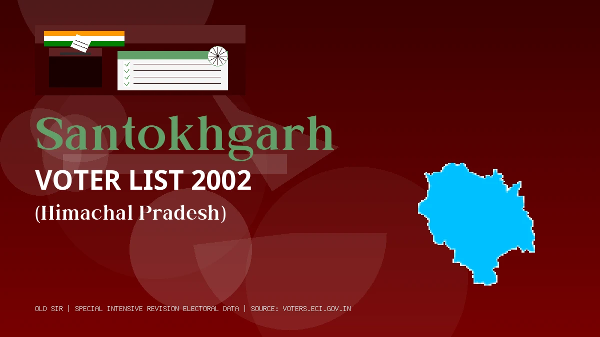 Santokhgarh Voter List 2002 PDF Download Himachal Pradesh
