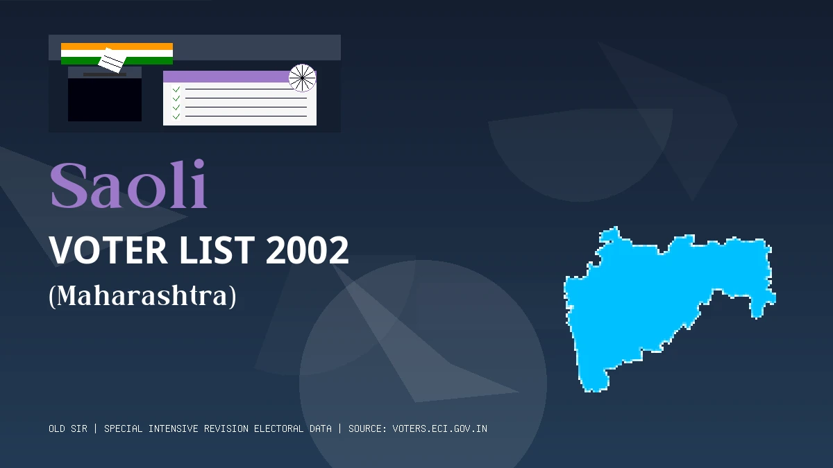 Saoli Voter List 2002 PDF Download Maharashtra