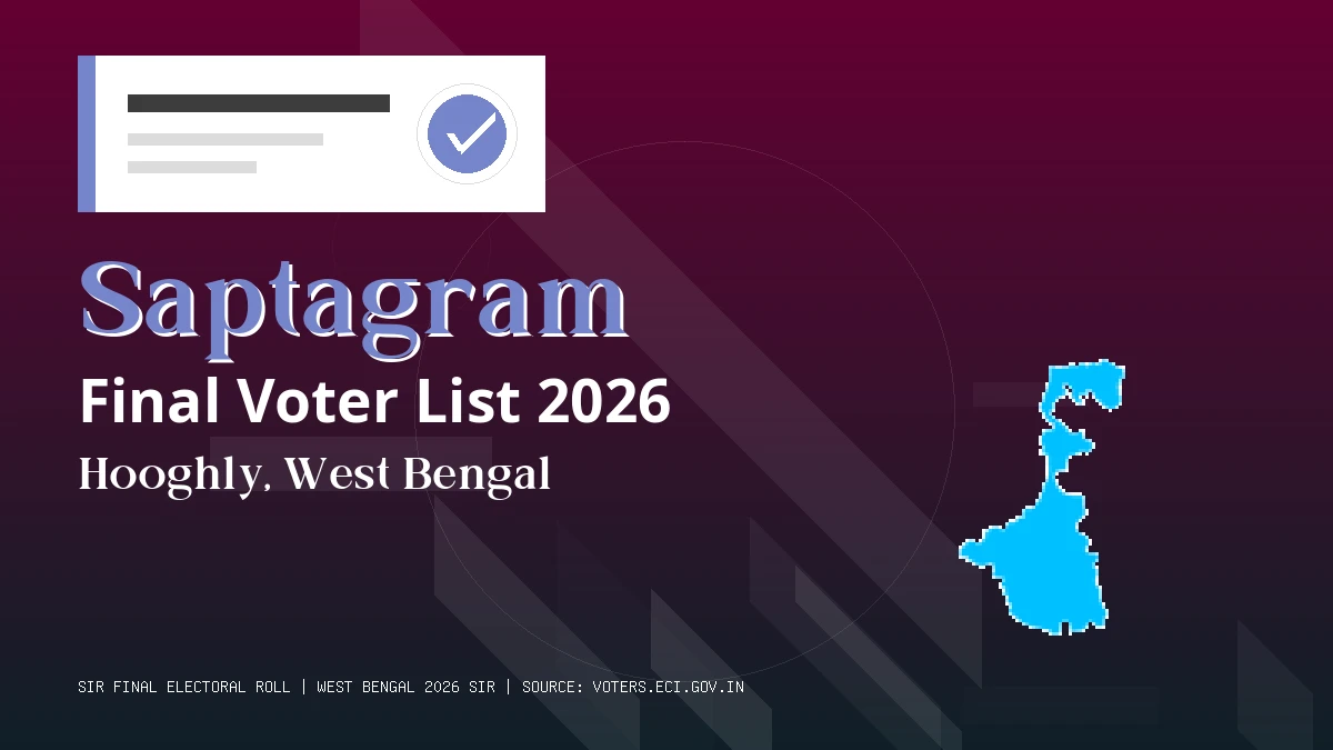 Saptagram Final Voter List 2026 West Bengal