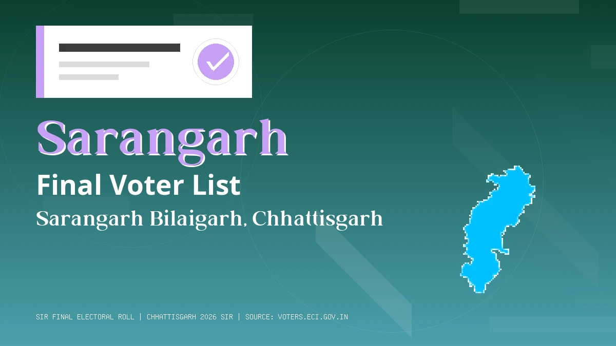 Sarangarh Final Voter List Chhattisgarh