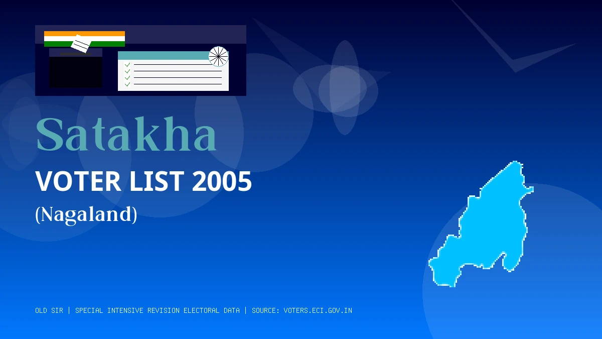 Satakha Voter List 2005 PDF Download Nagaland