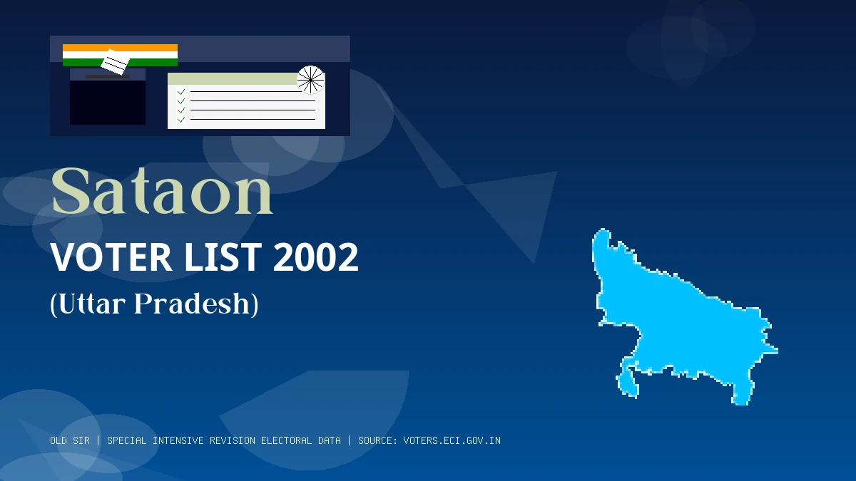 Sataon Voter List 2002 PDF Download Uttar Pradesh