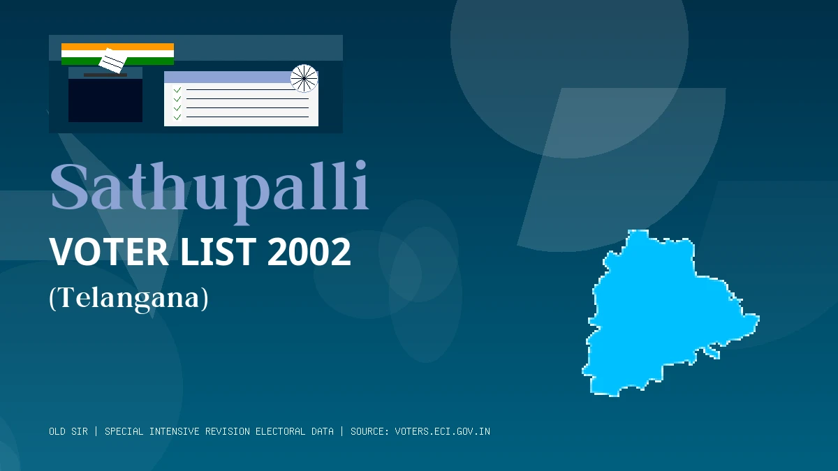 Sathupalli Voter List 2002 PDF Download Telangana