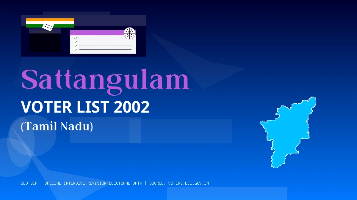 Sattangulam Voter List 2002 PDF Download Tamil Nadu