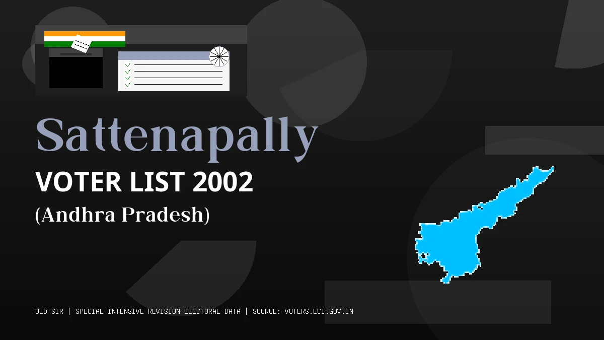 Sattenapally Voter List 2002 PDF Download Andhra Pradesh