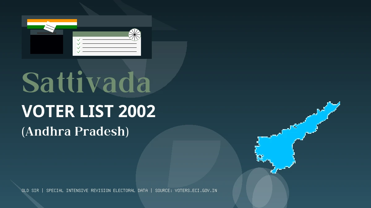 Sattivada Voter List 2002 PDF Download Andhra Pradesh