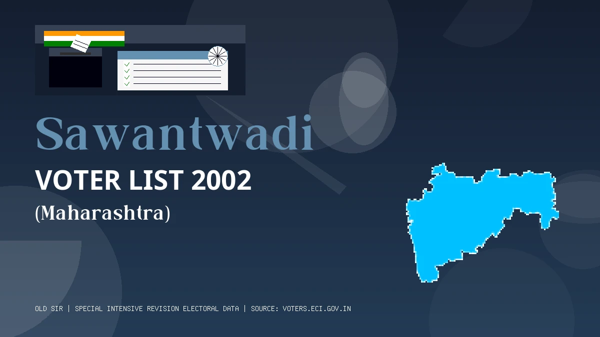 Sawantwadi Voter List 2002 PDF Download Maharashtra
