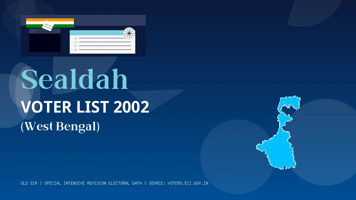 Sealdah Voter List 2002 PDF Download West Bengal