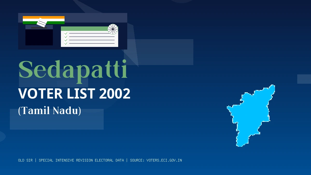 Sedapatti Voter List 2002 PDF Download Tamil Nadu