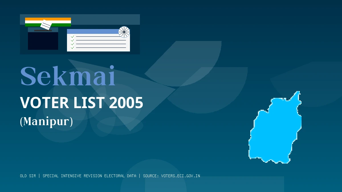 Sekmai Voter List 2005 PDF Download Manipur
