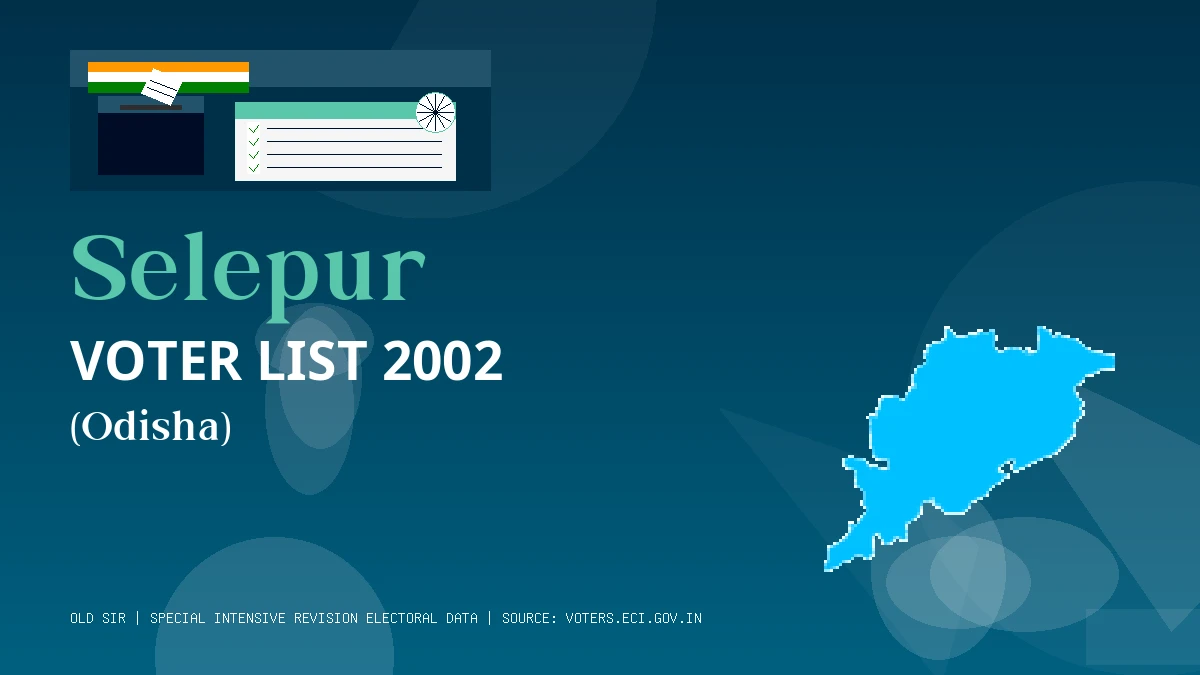 Selepur Voter List 2002 PDF Download Odisha