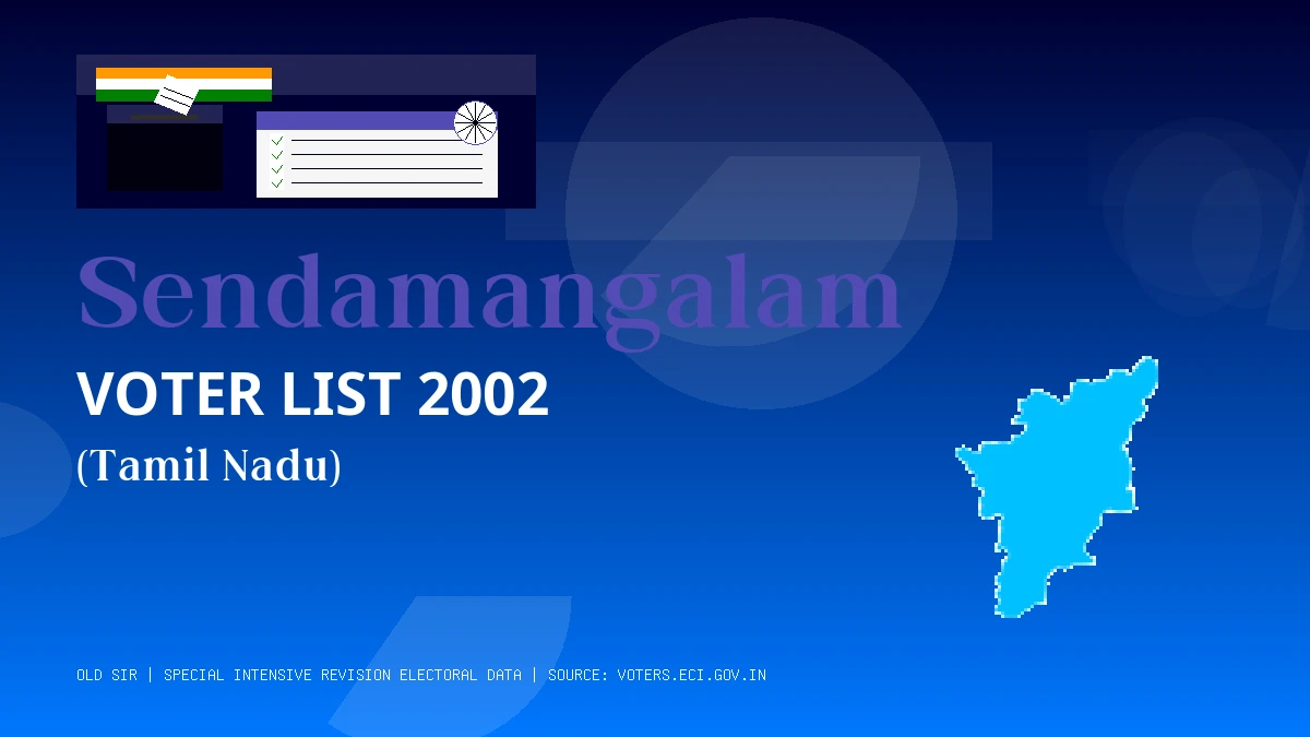 Sendamangalam Voter List 2002 PDF Download Tamil Nadu