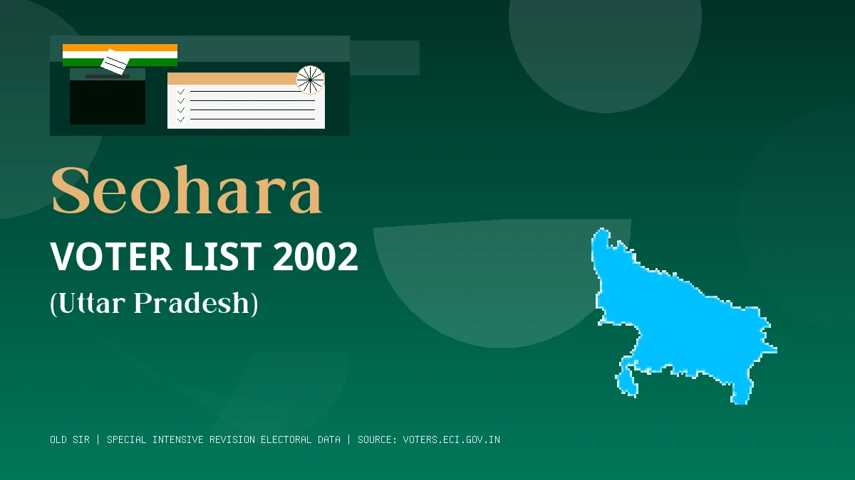 Seohara Voter List 2002 PDF Download Uttar Pradesh